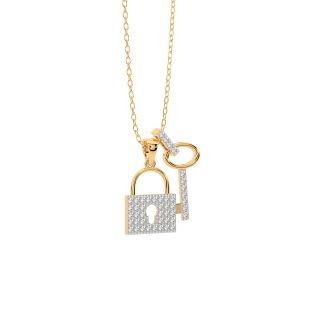 The Lock And Key Diamond Pendant